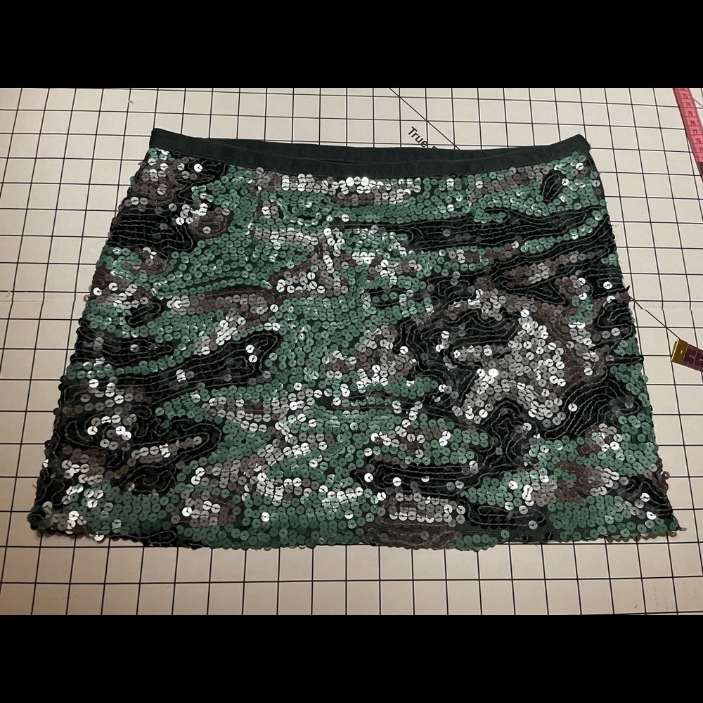 ERAS TOUR Teal and Silver Sequin PARTY Mini Skirt